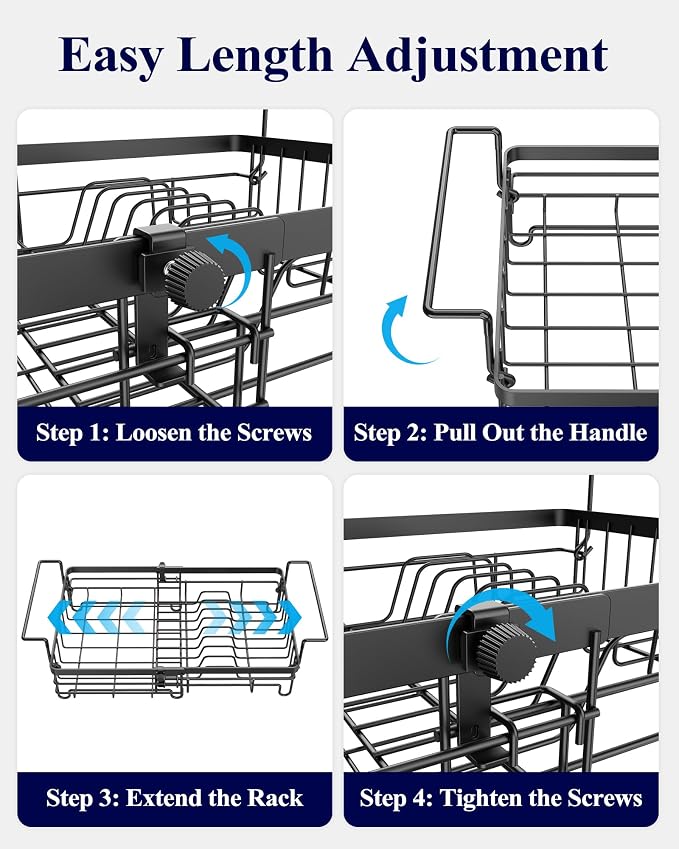 Kitsure Expandable in-Sink or Over-Sink Dish Drying Rack, Dish Drainer - Image 7