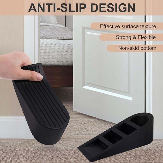 JZWBLILY Big Door Stoppers for Bottom of Door on Floor, Premium Big Rubber Door - Image 5