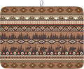 Giwawa Rustic Bear Deer Dish Drying Mat Boho Ethnic Drainer Rack Pad 18x24 Inch by Giwawa