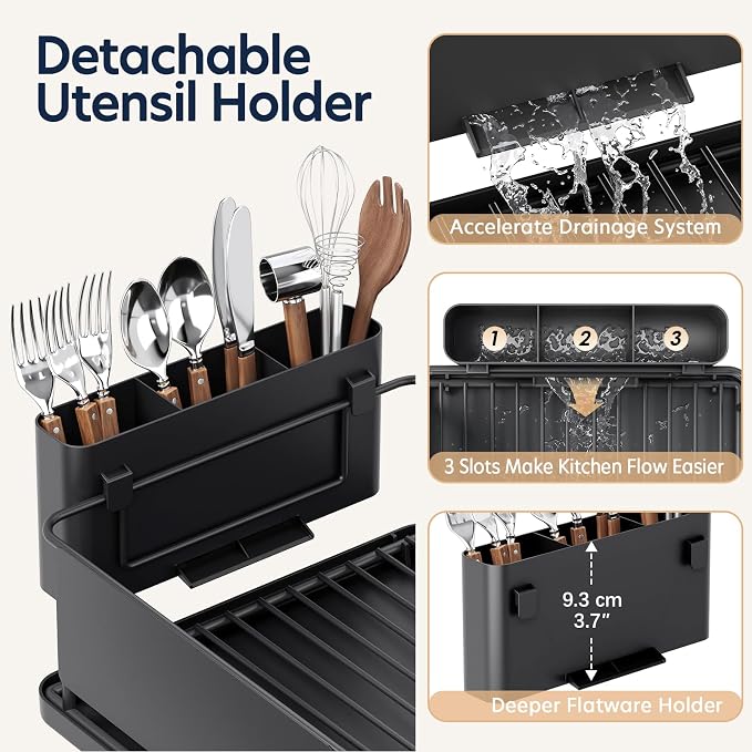 KINGRACK Dish Drying Rack for Kitchen Counter, Dish Drainer - Image 6