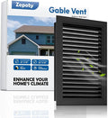 12" x 18" Aluminum Alloy Gable Vent, Never Rust Gable Vents for Shed, Reduce Indoor Temperature - Ideal for Wall, Attic, Shed - Vent Opening: 10" x 16" (Black)