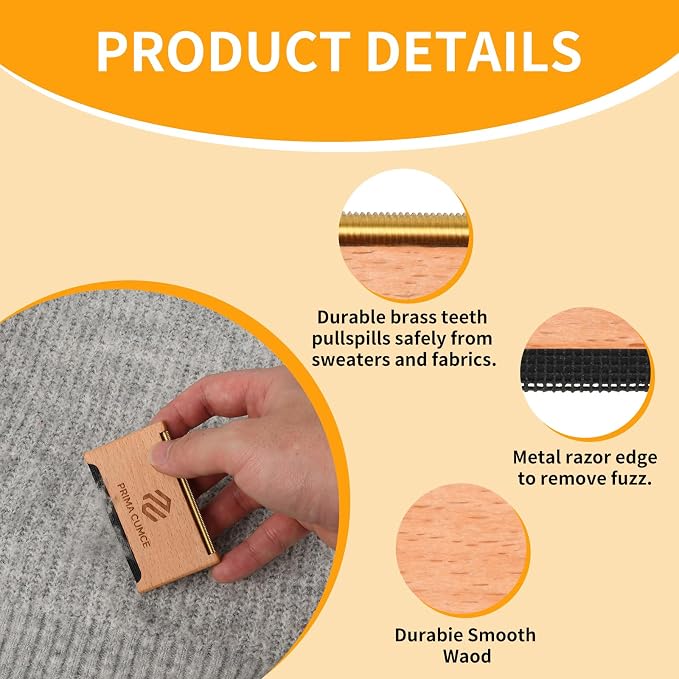 Wooden Cashmere Comb for Knits, Wool & Delicate Fabrics – Manual Fabric Shaver - Image 5