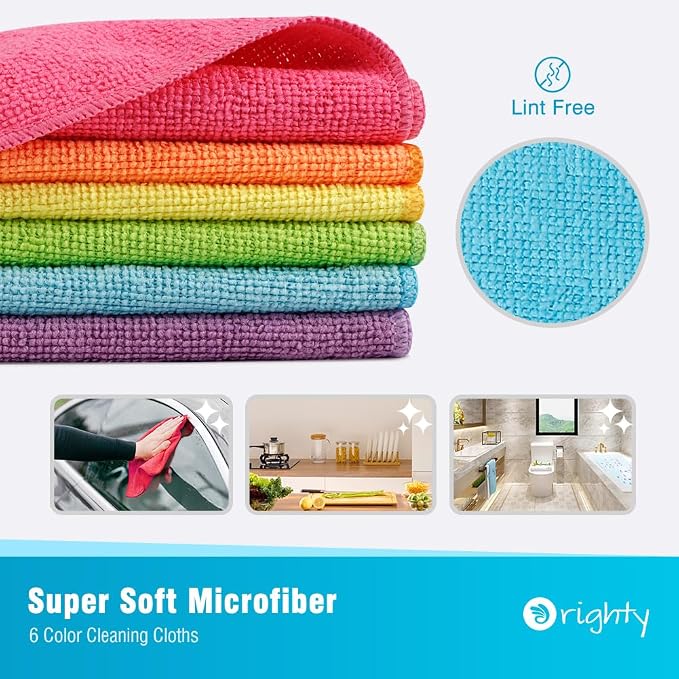 Orighty Microfiber Cleaning Cloth Bulk, 150 Pack Cleaning Rags, 12 x 11 in | - Image 2