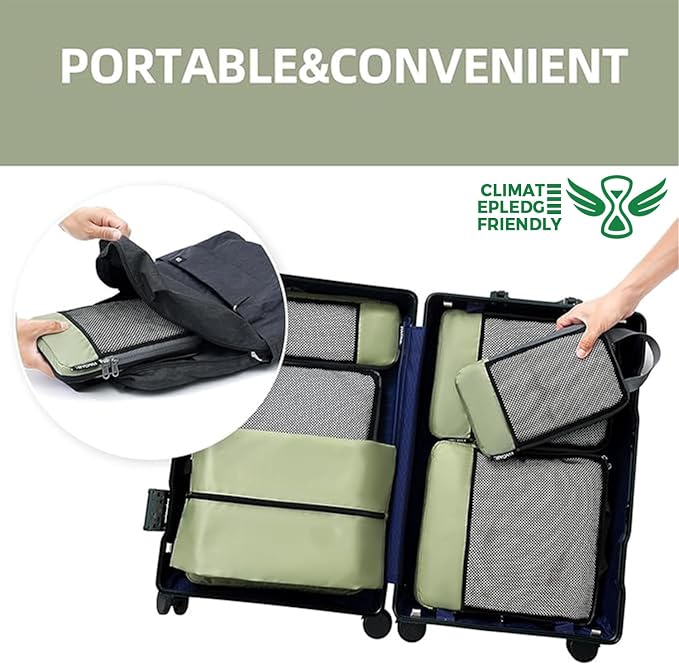 BAGAIL 4 Set/6 Set/8 Set Compression Packing Cubes Travel Accessories - Image 6