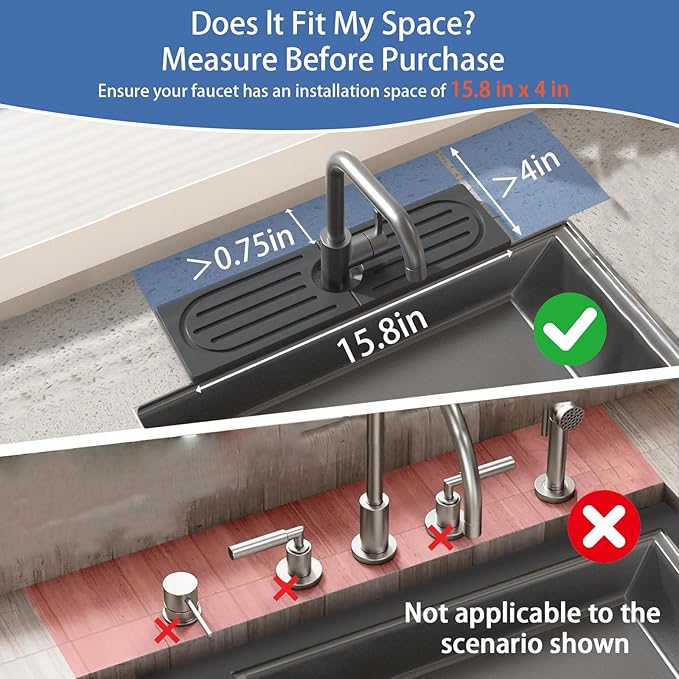 Stone Faucet Mat for Kitchen Sink, Water Absorbing Sink Water Splash Guard - Image 2