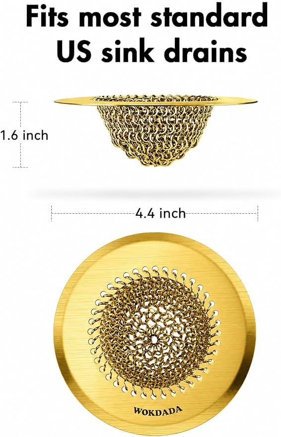 Kitchen Sink Drain Strainer, Patented Reversible Chain Mesh Basket - Image 7