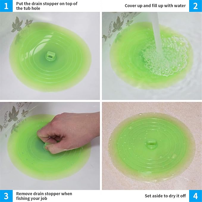 tifanso 2PCS 6" Silicone Bathtub Drain Stopper & Hair Catcher - Image 4