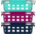 Ello Duraglass 3.4 Cup Glass Meal Prep Containers, 3 Pack, Mixed Berry | Glass by Ello