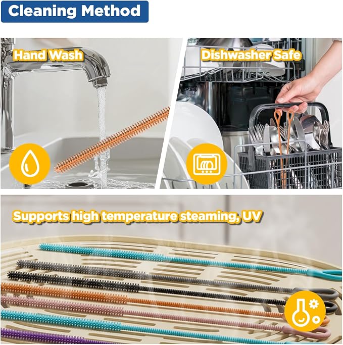 YOTIME Silicone Straw Cleaner Brush - Image 5