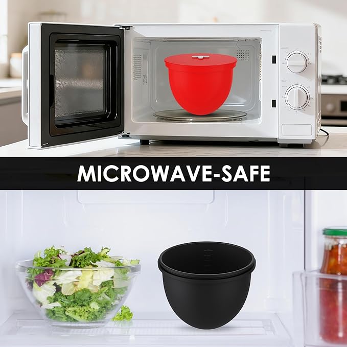 Omoiyari Premium MINT Silicone Bowl Liner with Lid for KitchenAid 5-Qt Tilt-Head (Only), 2mm Extra-Thick Silicone, Odour-Free & Heat-Resistant, Air Valve for Dough Proofing, Dishwasher Safe, BPA Free