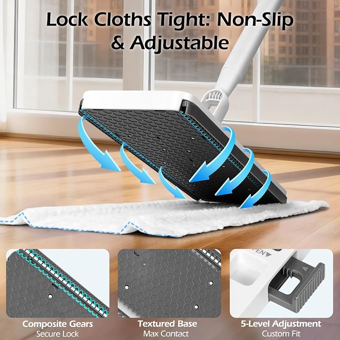 2-in-1 Hands Free Flat Mop, Disposable Dust Mop - Image 3