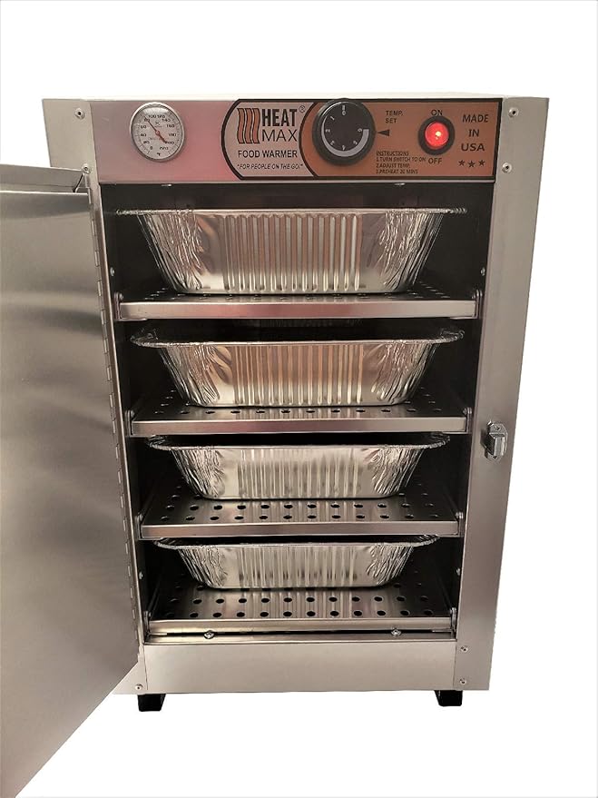 HeatMax 162224 Electric Party Catering Full Size 3.25" Tall Pans Hot Box Food Warmer, The Original and The Best, NSF/UL Certified Great for Schools and Churches - Made in USA with Service, Support