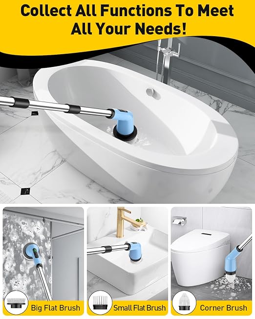 Electric Spin Scrubber for Bathroom, Shower Scrubber - Image 4