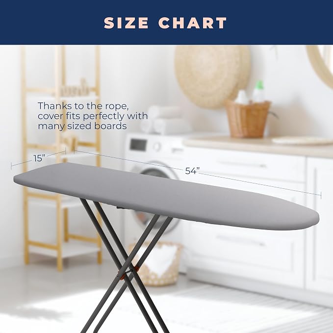 Ironing Board Cover and Pad, 4 Layers Extra Thick Heavy Duty Padded Cover - Image 5