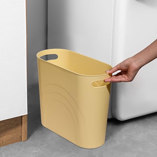 rejomiik Small Bathroom Trash Can, 3.5 Gallon Slim Garbage Can, Office and - Image 2
