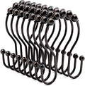 Bathway Shower Curtain Hooks Bronze Shower Curtain Rings Rust Proof Double Hook by Bathway