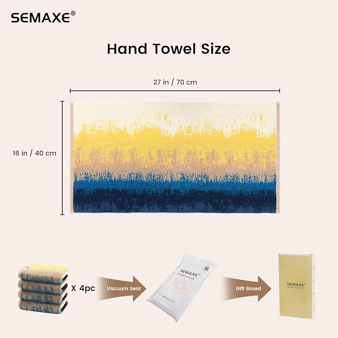 4-Pack Cotton Hand Towels for Bathroom - Image 2