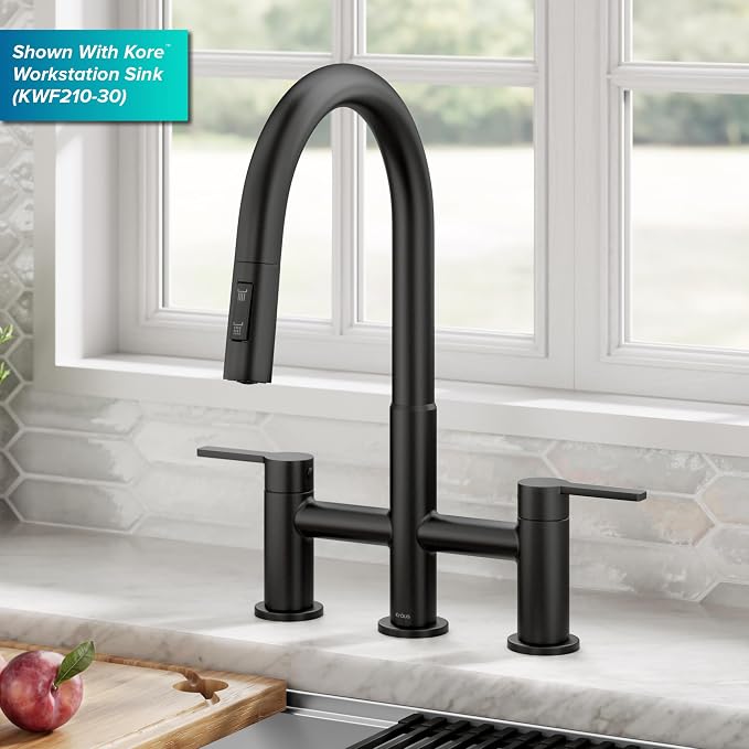 KRAUS Oletto Bridge Kitchen Faucet - Image 2