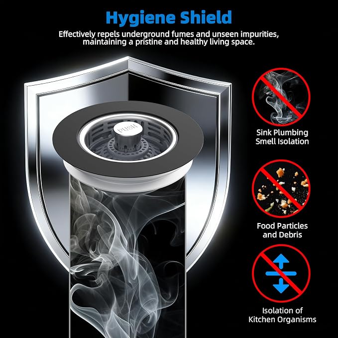 Hibbent 3 in 1 Kitchen Sink Drain Strainer, Stainless Steel Pop Up Stopper - Image 7