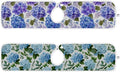 Purple Hydrangea Herb Vintage Blue Sink Mat by Tatenale