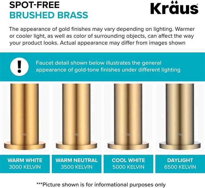 KRAUS Spot Free Brushed Brass Pull Down Kitchen Faucet KPF-2820BB | Brass body - Image 6