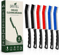 Crevice Cleaning Brush Set 6Pcs Hard Bristle Tools by Solvra