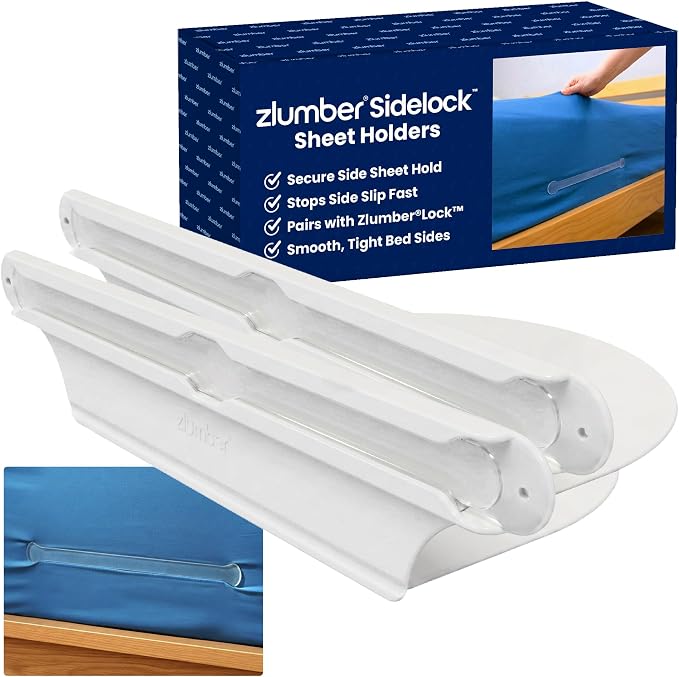 Zlumber Sidelock Bed Sheet Holder, Side Sheet Holder by Zlumber
