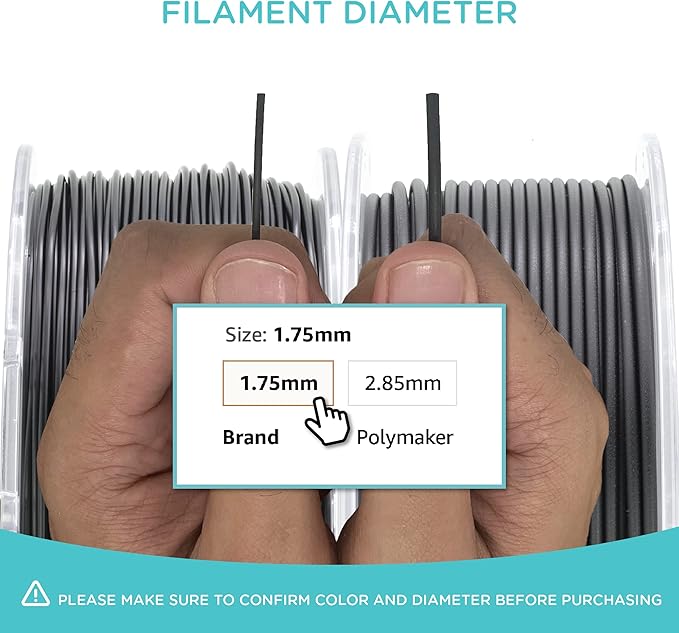 Polymaker 3kg ABS Filament 1.75mm White, 3D Printer Filament 1.75mm Heat Resistant - PolyLite White ABS 3D Printing Filament 1.75mm Cost Effective Large Spool, Strong & Durable