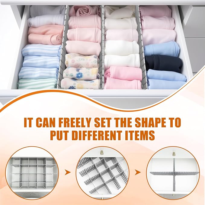 Blosssound 15 Pcs 5.12 Tall Drawer Divider Adjustable Drawer Organizer - Image 4