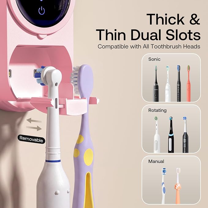 TRUCOZIE Toothbrush Holder for Bathroom, Wall Mounted Electric Toothbrush - Image 5