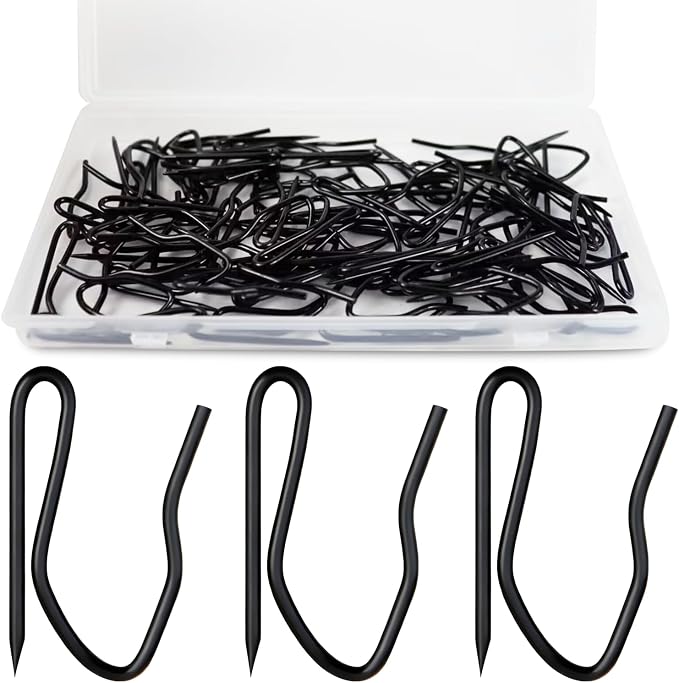 Curtain Hooks Drapery Hooks 60 Pack 1.3 Inch Large Heavy Duty Stainless Steel by HOME