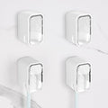 4 Pack Toothbrush Holders for Bathrooms Shower, Wall Mount Toothbrush Organizer by LUEXBOX