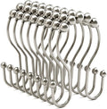 Shower Curtain Hooks Brushed Nickel Shower Curtain Rings Rust Proof, Bathway by Bathway
