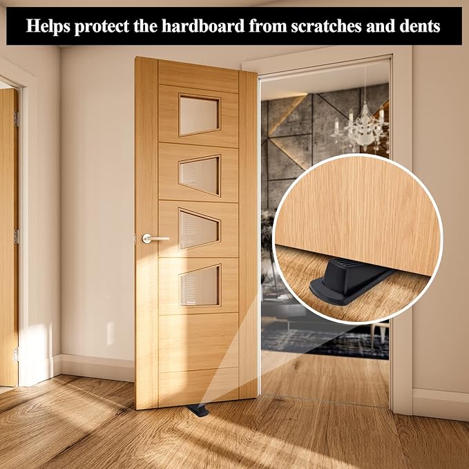4 Pack Door Stoppers, Rubber for Bottom of Door, Rubber Door Stopper Wedge - Image 3