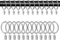 24 Pack Silver Metal Curtain Rings by GASRONS