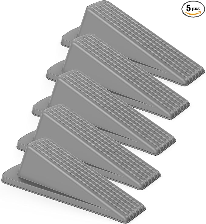 Crosize 5 Pack Door Stoppers for Bottom of Door, Rubber Door Stops | Premium by Crosize