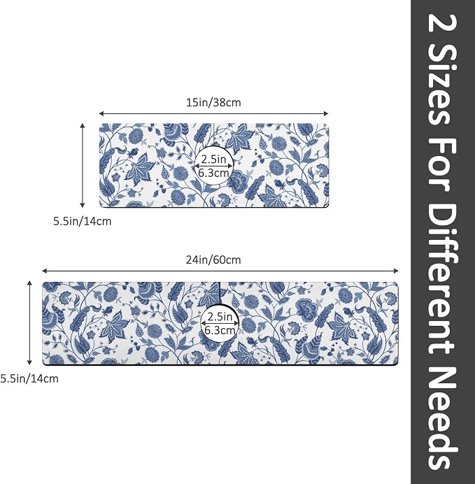 15" X 5.5" Kitchen Sink Splash Guard Faucet Mat Floral Super Absorbent Fast - Image 2