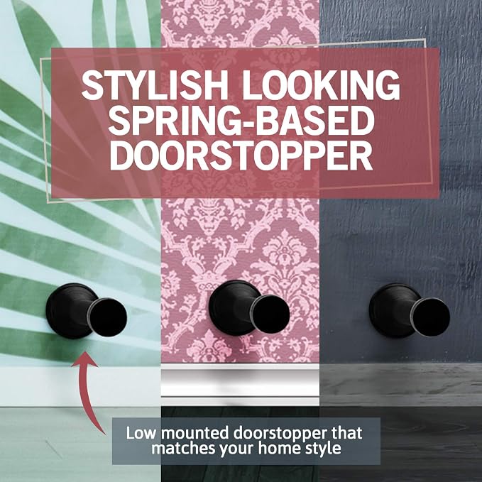 Jack N’ Drill Spring Door Stop w/ 3X Hinge Pin Door Stops | Flexi Heavy Duty - Image 3