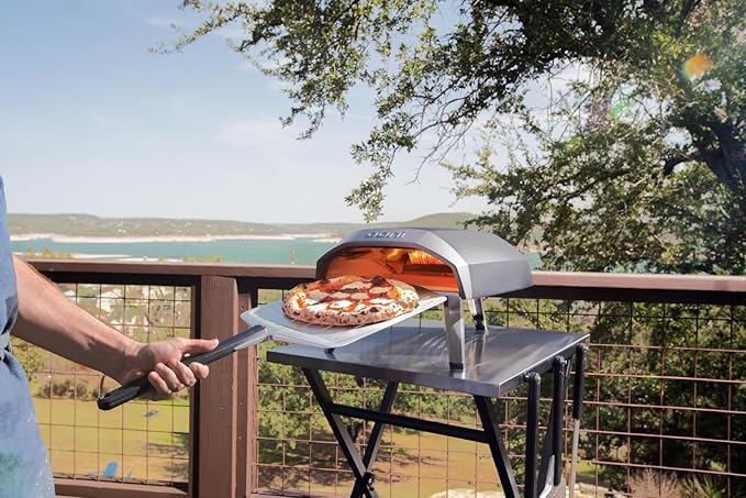 Ooni Koda 12 Gas Pizza Oven & Peel Bundle – 28mbar Propane Outdoor Portable Oven For Stonebaked 12 Inch Pizzas in 60 Seconds, Includes 12" Pizza Peel and Gas Hose & Regulator