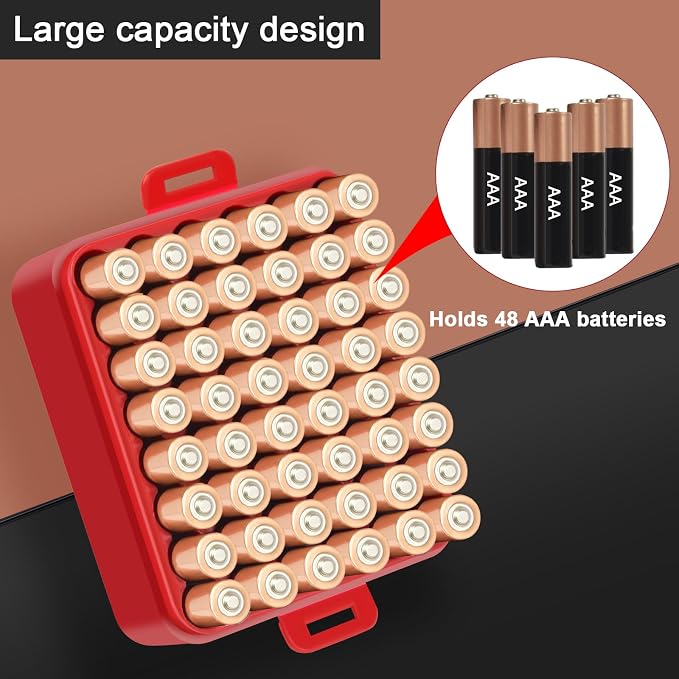 ALCYON Clear Plastic Battery Organizer Storage Case - Image 3