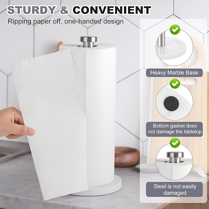 Standing Paper Towel Holder, Kitchen Paper Towel Roll Holder- - Image 6