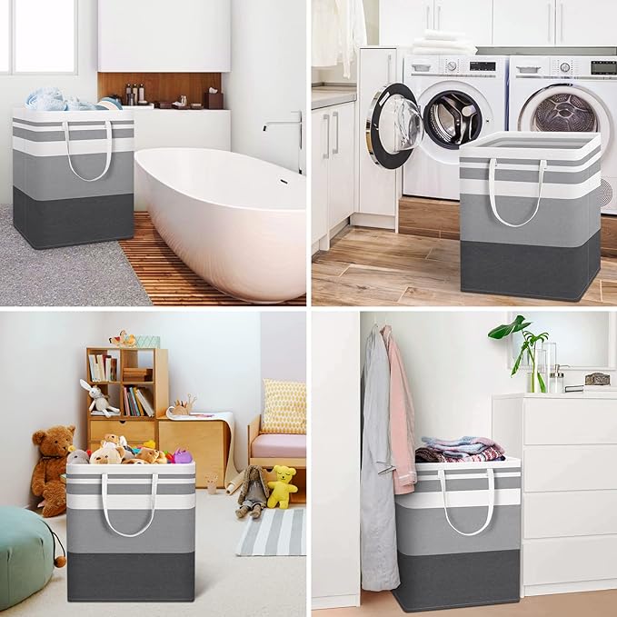 HomeHacks 2 Pack Large Laundry Baskets, Laundry Hampers Bags | Waterproof - Image 6