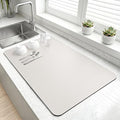 LOPNUR Large Dish Drying Mat for Kitchen Counter, Cream White | Coffee Mat and by LOPNUR