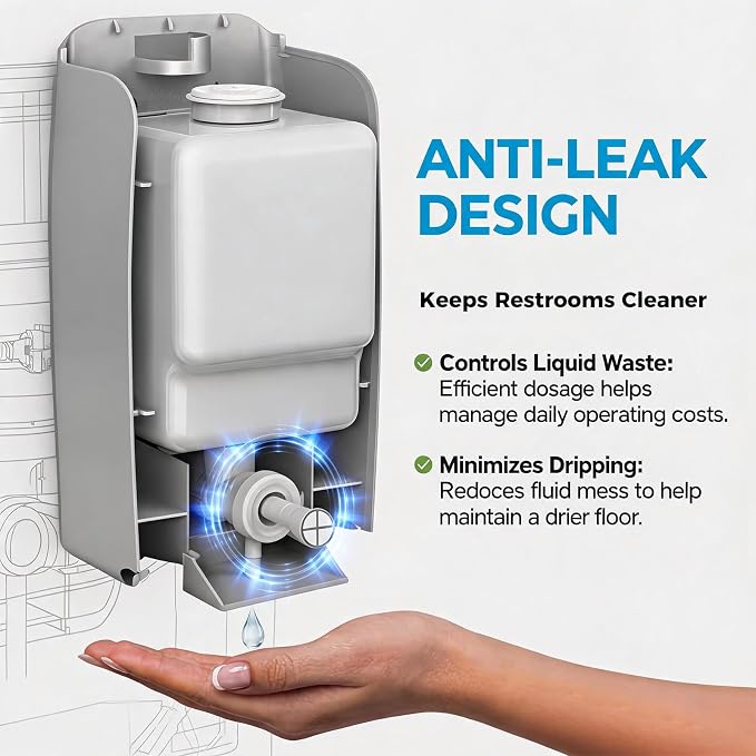 interhasa! Commercial Hand Soap Dispenser Wall Mount | Dual-Lock Design - Image 6