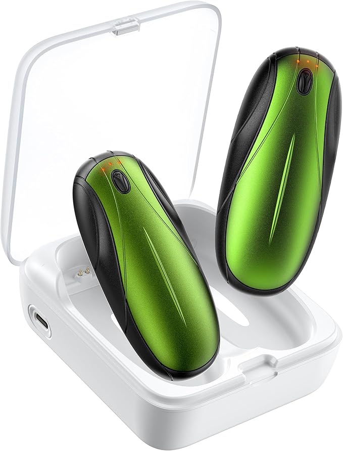 Hand Warmers Rechargeable 2Pack,14000mAh Electric Hand Warmers with Charging Case,Quick Charge Portable Heater,Gifts for Christmas,Winter,Outdoor,Camping,Hunting Accessories