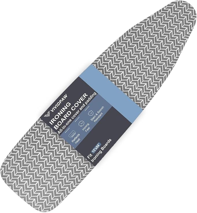 VividPaw Ironing Board Cover and Pad, Standard Size 15x54, Thick Padding by VividPaw