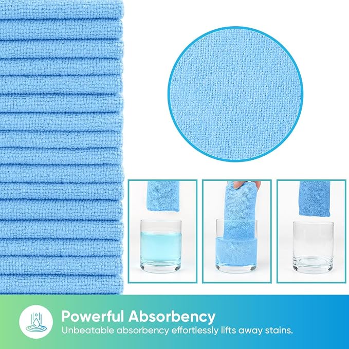 HOMEXCEL Microfiber Cleaning Cloth 20 PK, Towels - Image 3