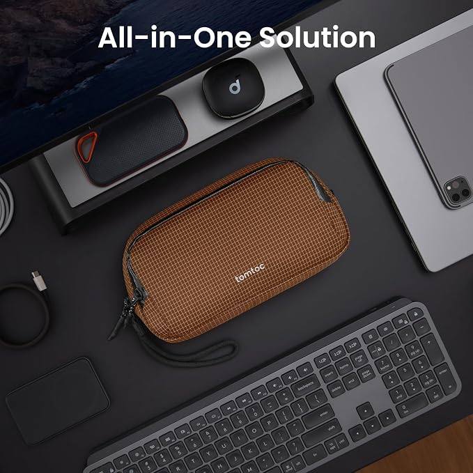 tomtoc Electronic Organizer Travel Case Performance, Dual Compartment Bag | - Image 3