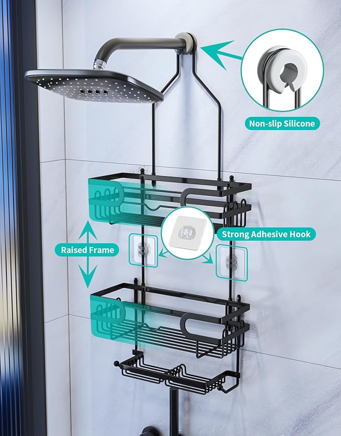 HapiRm Bathroom Hanging Shower Caddy - Image 3