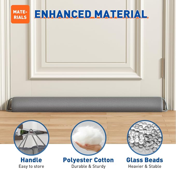 MAGZO Door Draft Stopper 36 Inches, Energy Saving, Triangular Under Door Gap - Image 4